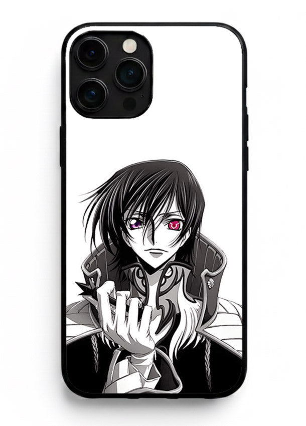 black white samurai warrior art iphone 14 pro max glass cover japanese minimal case