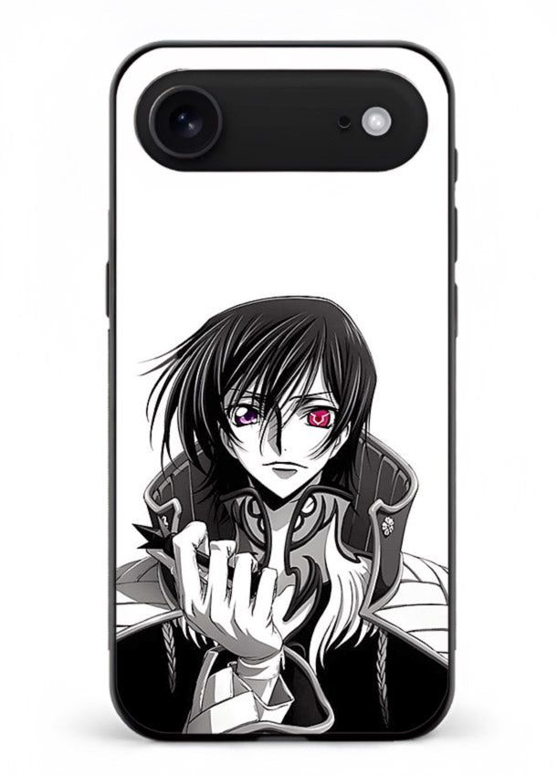 black white samurai warrior art iphone 18 air glass cover japanese minimal case