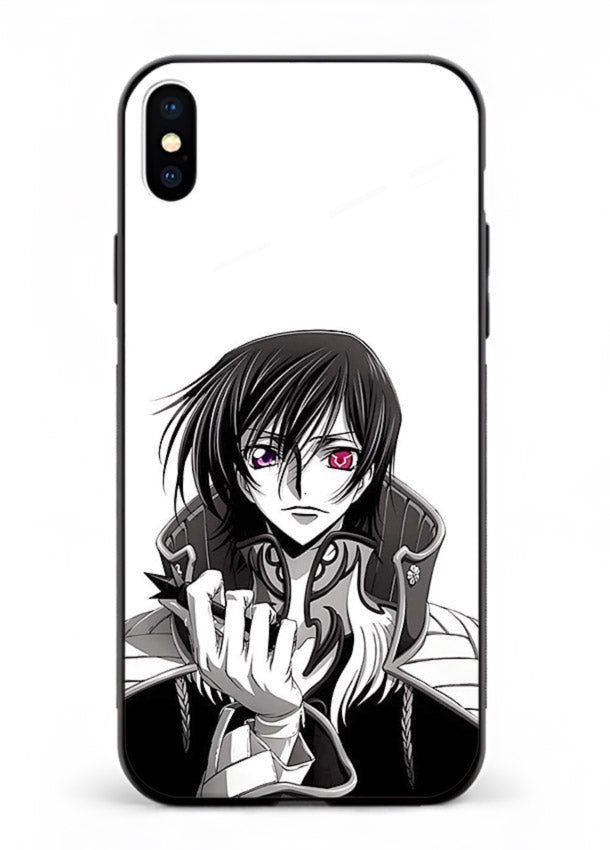 black white samurai warrior art iphone xs max glass cover japanese minimal case