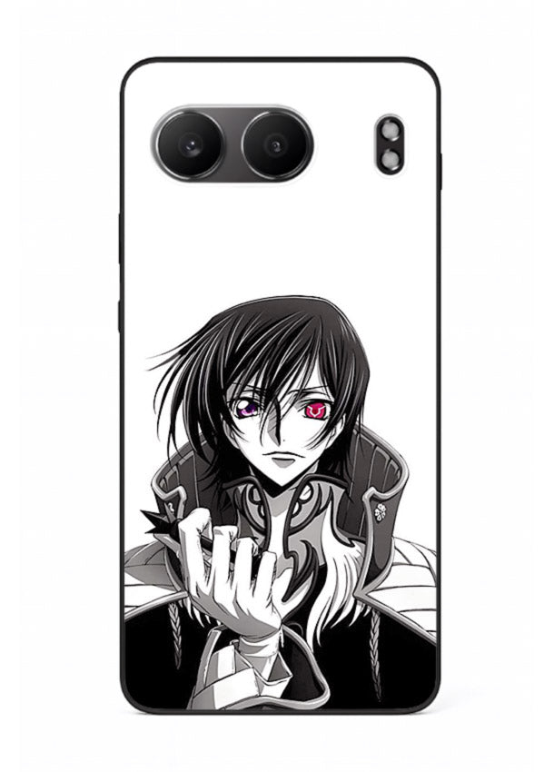 black white samurai warrior art OnePlus Nord 4 glass cover japanese minimal case