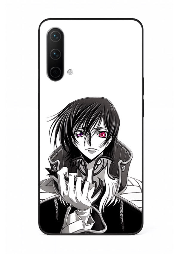 black white samurai warrior art OnePlus Nord CE 5G glass cover japanese minimal case