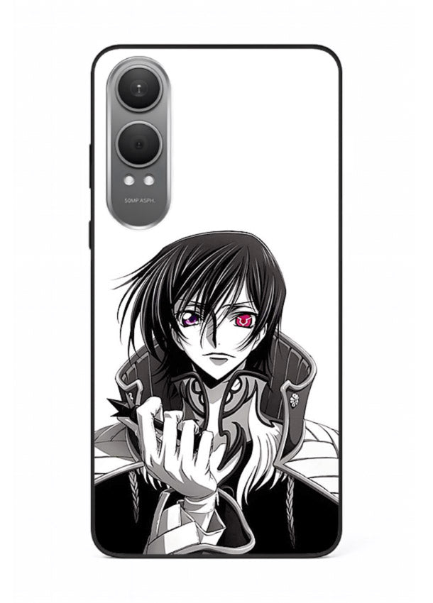 black white samurai warrior art OnePlus Nord CE4 Lite glass cover japanese minimal case