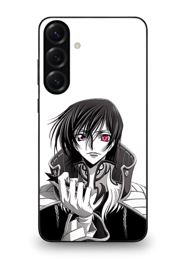 black white samurai warrior art Samsung A25 5G glass cover japanese minimal case