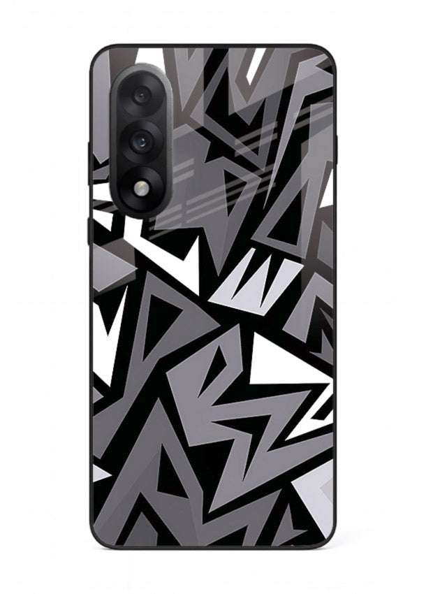 Black White Zigzag monochrome zigzag pattern OnePlus Nord 5 glass back cover