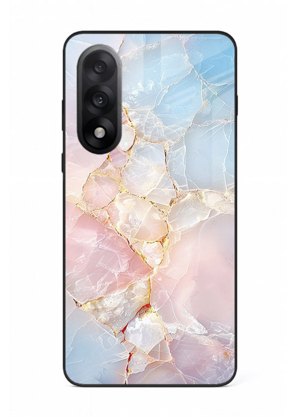 BlackGold Geometric Lines OnePlus Nord 5 glass back cover with black marble and gold geometric accents