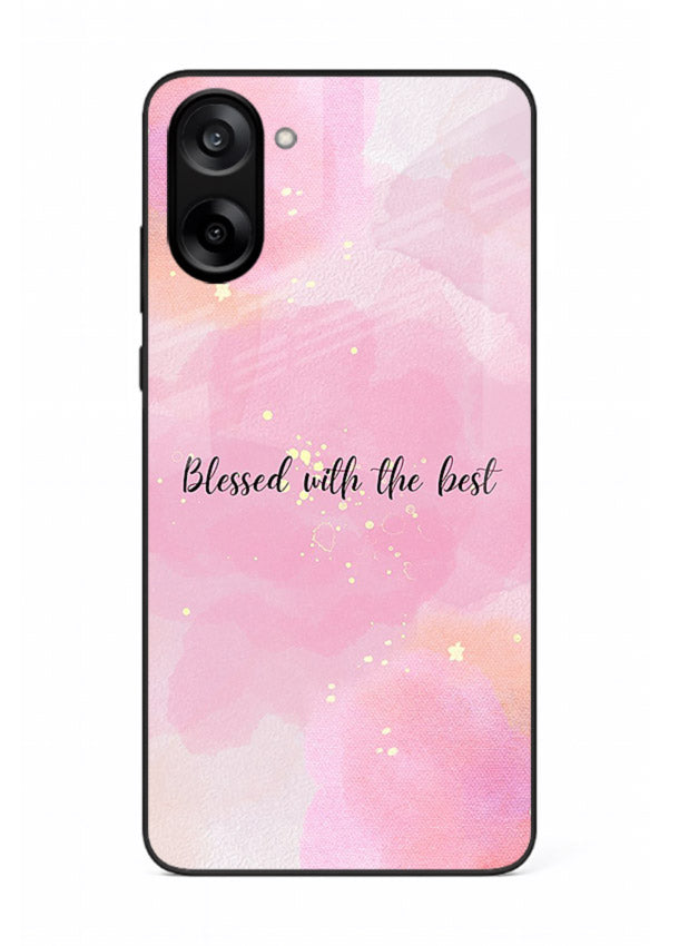 Pink watercolor gratitude design featured on OnePlus Nord CE5 glass back cover with soft glow.