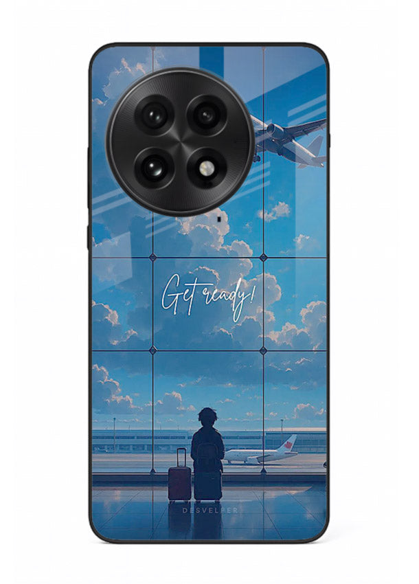 Blue Airport Window airplane scene OnePlus 13 glass back cover