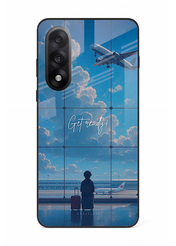 Blue Airport Window airplane scene OnePlus Nord 5 glass back cover