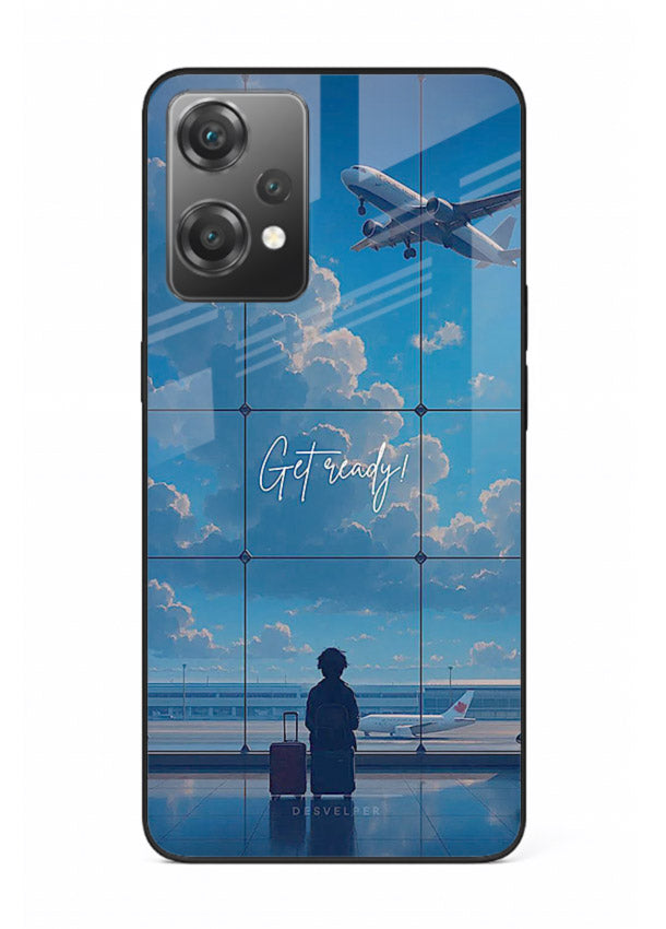 Blue Airport Window airplane scene OnePlus Nord CE2 Lite 5G glass back cover