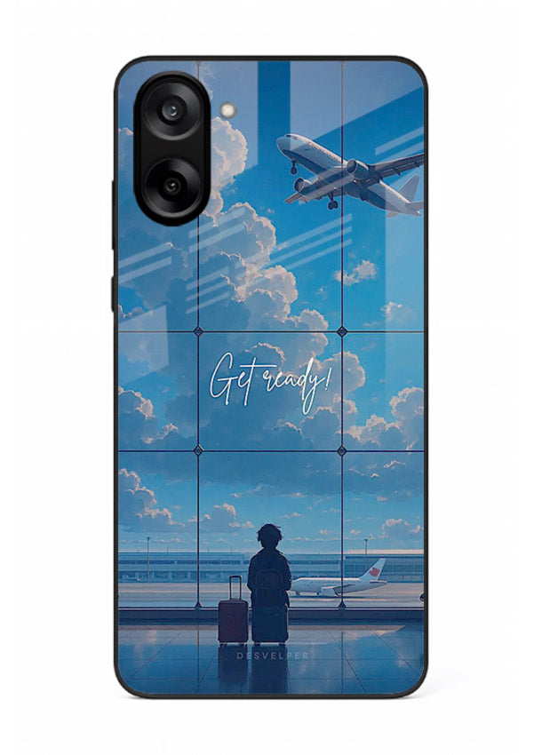 Blue Airport Window airplane scene OnePlus Nord CE5 glass back cover