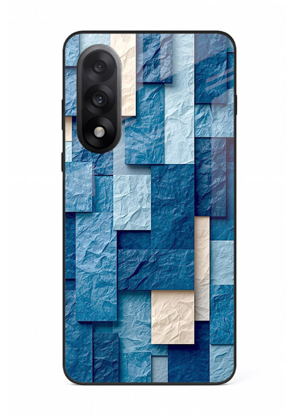 Blue Block Texture blue abstract block pattern OnePlus Nord 5 glass back cover