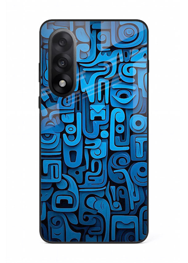 Blue Tribal Pattern tribal geometric pattern OnePlus Nord 5 glass back cover