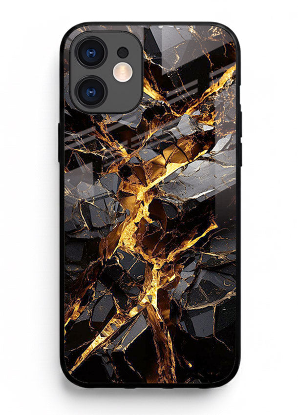 Blush Marble Waves iphone 12 glass back cover with flowing blush marble texture