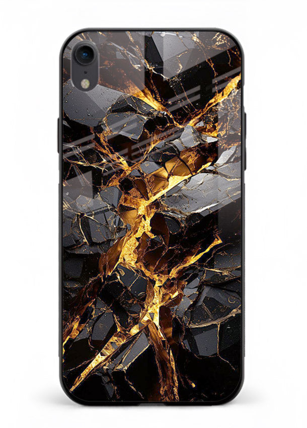 Blush Marble Waves iphone xr glass back cover with flowing blush marble texture