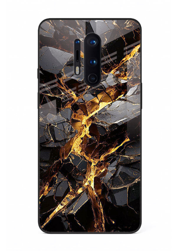 Blush Marble Waves OnePlus 8 Pro glass back cover with flowing blush marble texture