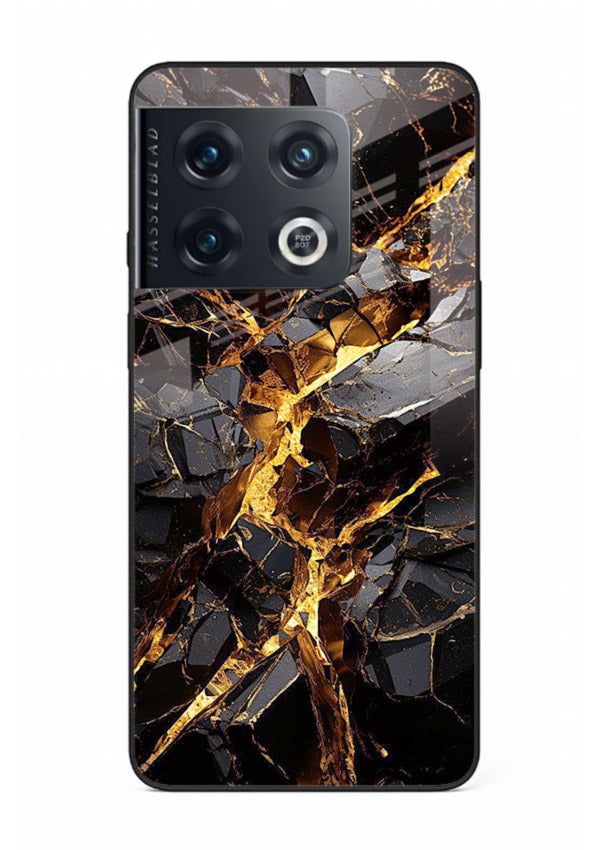 Blush Marble Waves OnePlus 10 Pro glass back cover with flowing blush marble texture