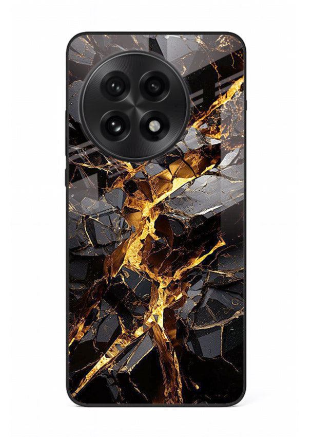 Blush Marble Waves OnePlus 13R glass back cover with flowing blush marble texture