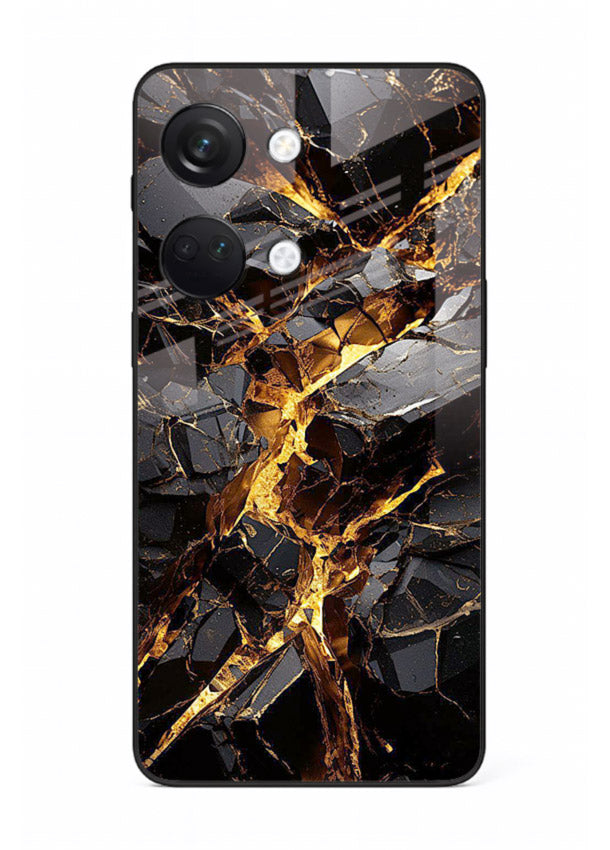 Blush Marble Waves OnePlus Nord 3 glass back cover with flowing blush marble texture
