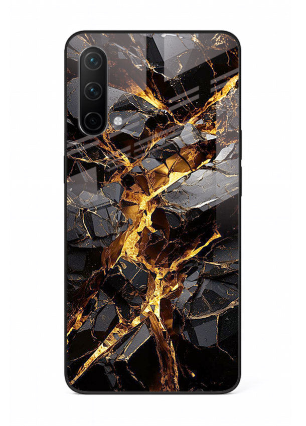 Blush Marble Waves OnePlus Nord CE 5G glass back cover with flowing blush marble texture