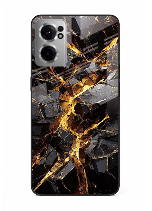 Blush Marble Waves OnePlus Nord CE2 5G glass back cover with flowing blush marble texture