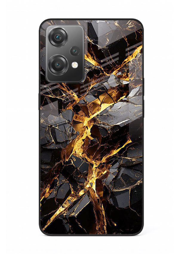 Blush Marble Waves OnePlus Nord CE2 Lite 5G glass back cover with flowing blush marble texture