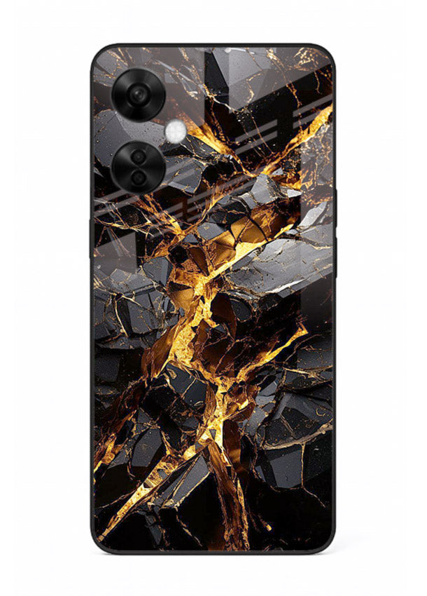 Blush Marble Waves OnePlus Nord CE3 Lite glass back cover with flowing blush marble texture