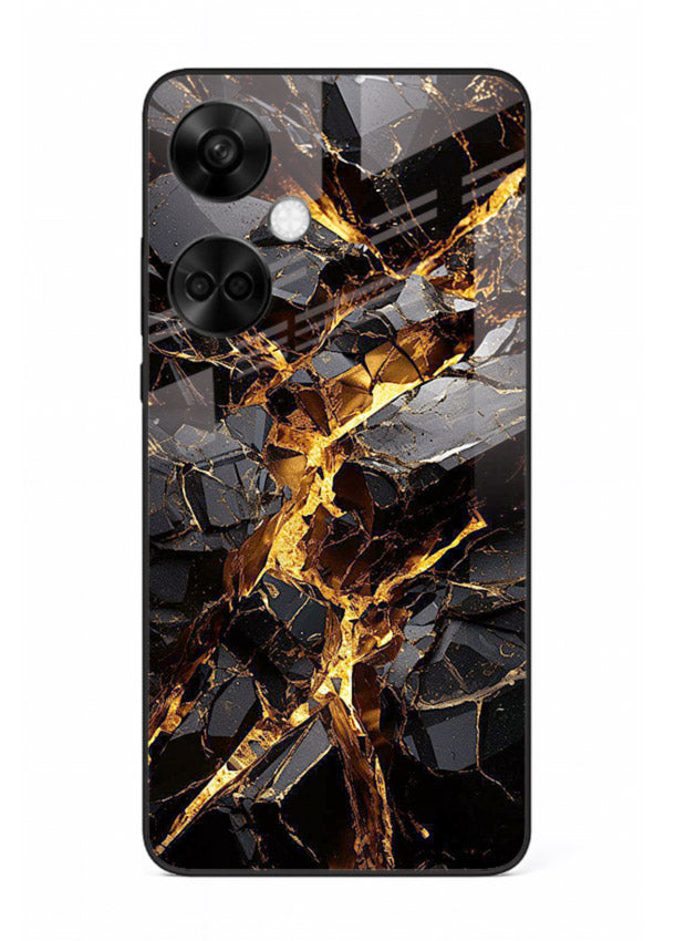 Blush Marble Waves OnePlus Nord CE3 glass back cover with flowing blush marble texture