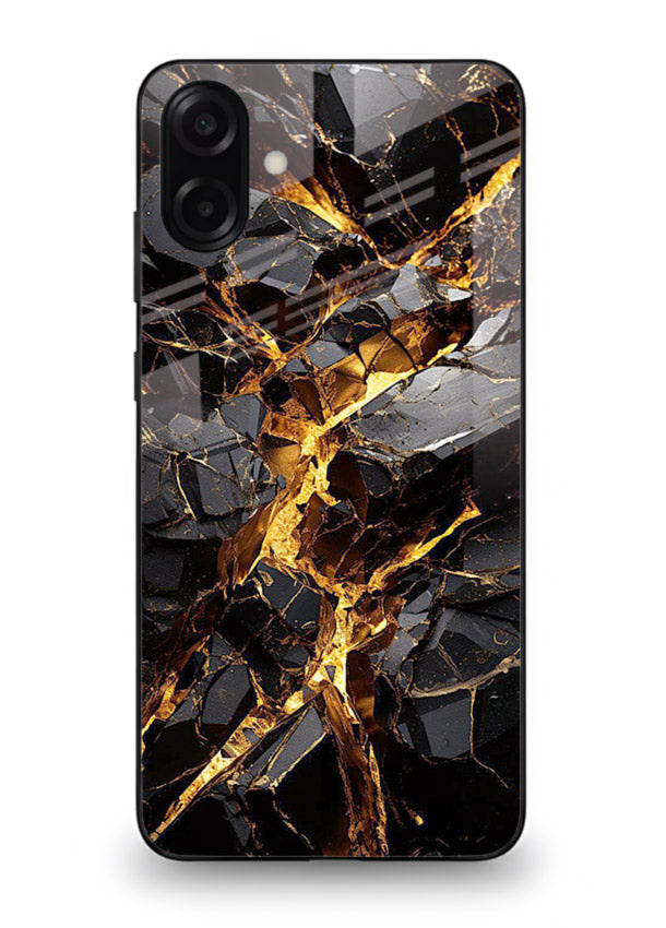 Blush Marble Waves Samsung A07 4G glass back cover with flowing blush marble texture