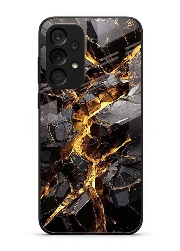 Blush Marble Waves Samsung A23 5G glass back cover with flowing blush marble texture