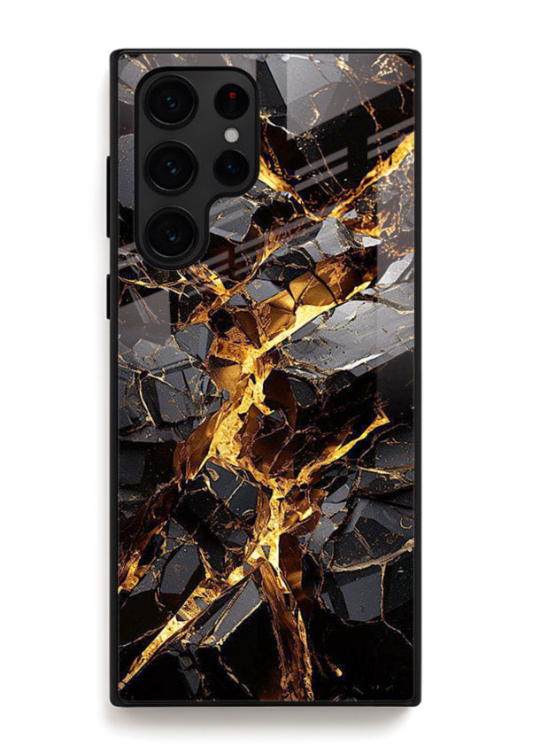 Blush Marble Waves Samsung S25 Ultra glass back cover with flowing blush marble texture