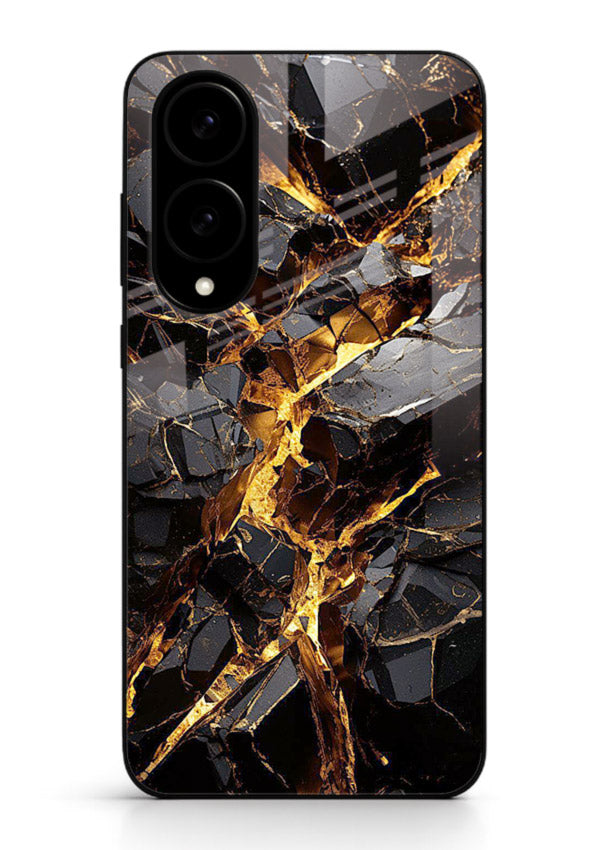 Blush Marble Waves Samsung S25 Edge glass back cover with flowing blush marble texture