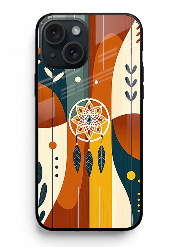 Boho Dreamcatcher Art boho dreamcatcher pattern iphone 13 glass back cover