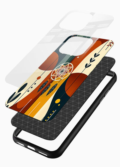 Boho Dreamcatcher Art boho dreamcatcher pattern glossy vibrant premium glass back cover - Angle Layers