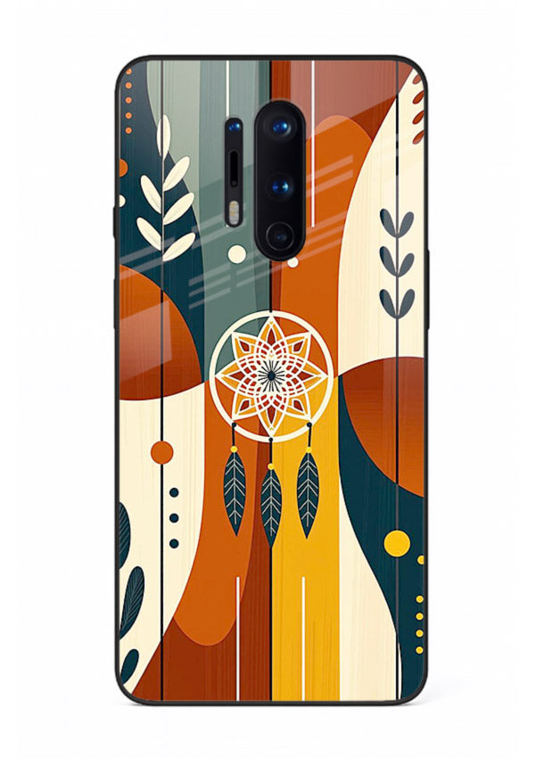 Boho Dreamcatcher Art boho dreamcatcher pattern OnePlus 8 Pro glass back cover