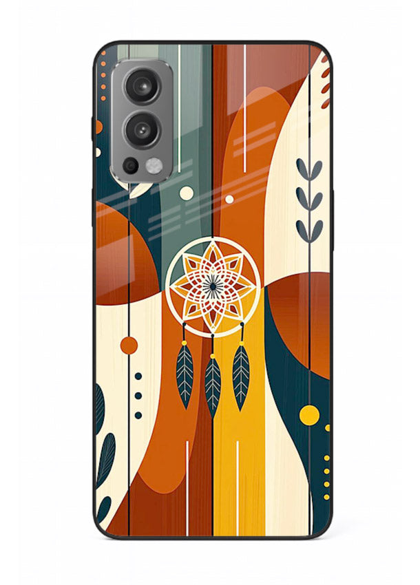 Boho Dreamcatcher Art boho dreamcatcher pattern OnePlus Nord 2 glass back cover
