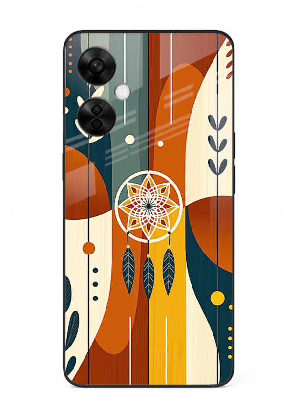 Boho Dreamcatcher Art boho dreamcatcher pattern OnePlus Nord CE3 Lite glass back cover