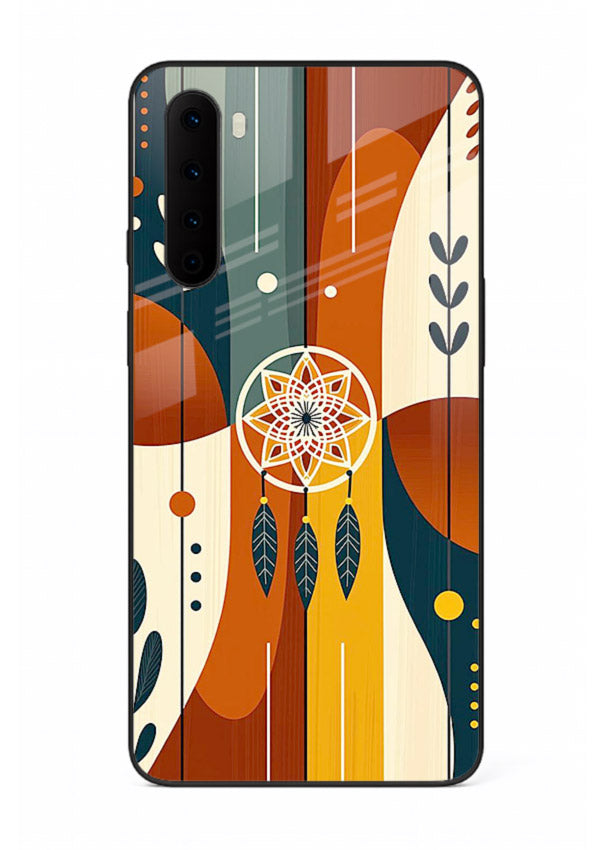 Boho Dreamcatcher Art boho dreamcatcher pattern OnePlus Nord glass back cover
