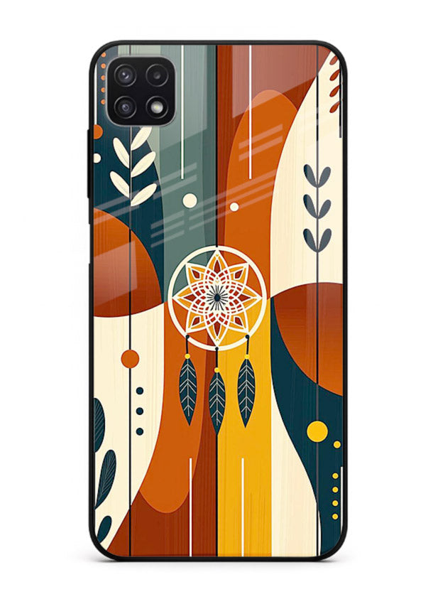Boho Dreamcatcher Art boho dreamcatcher pattern Samsung F42 5G glass back cover