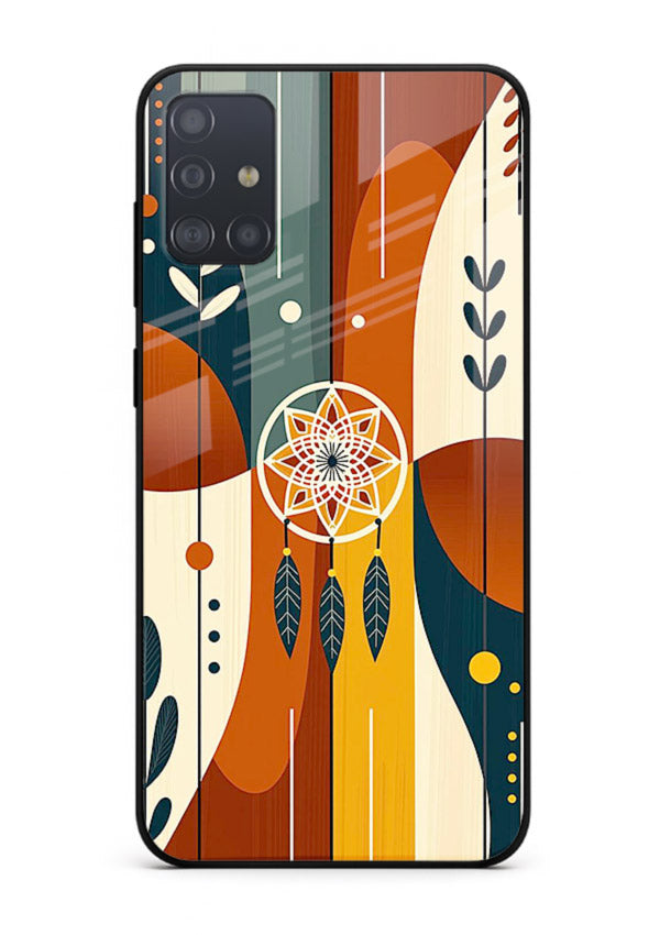 Boho Dreamcatcher Art boho dreamcatcher pattern Samsung A51 glass back cover