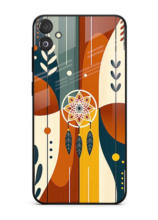 Boho Dreamcatcher Art boho dreamcatcher pattern Samsung F14 5G glass back cover