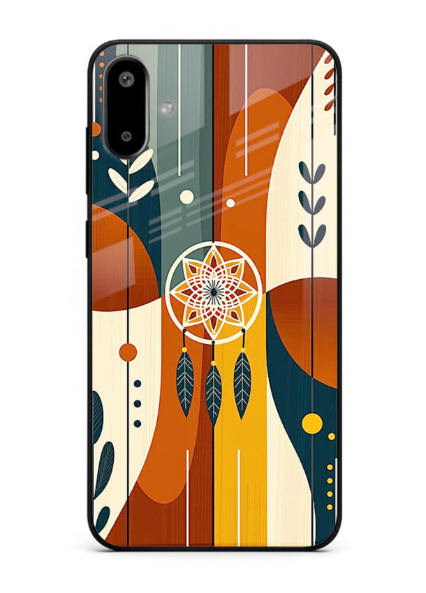 Boho Dreamcatcher Art boho dreamcatcher pattern Samsung F06 5G glass back cover