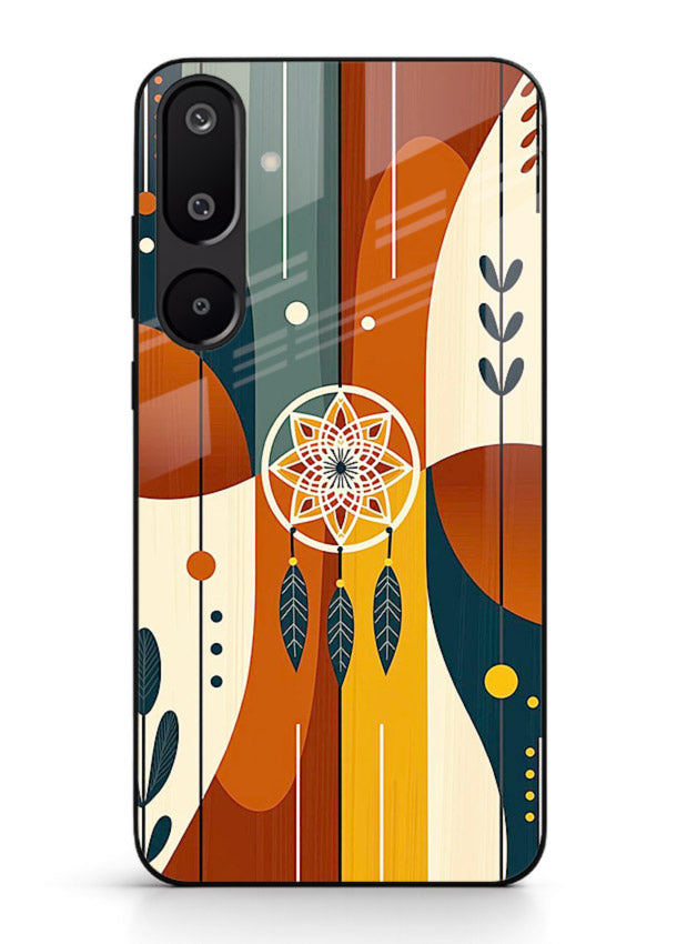Boho Dreamcatcher Art boho dreamcatcher pattern Samsung F16 5G glass back cover