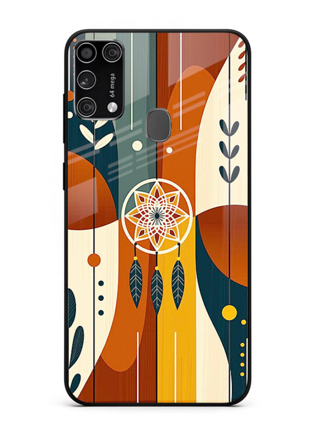 Boho Dreamcatcher Art boho dreamcatcher pattern Samsung M31 Prime glass back cover