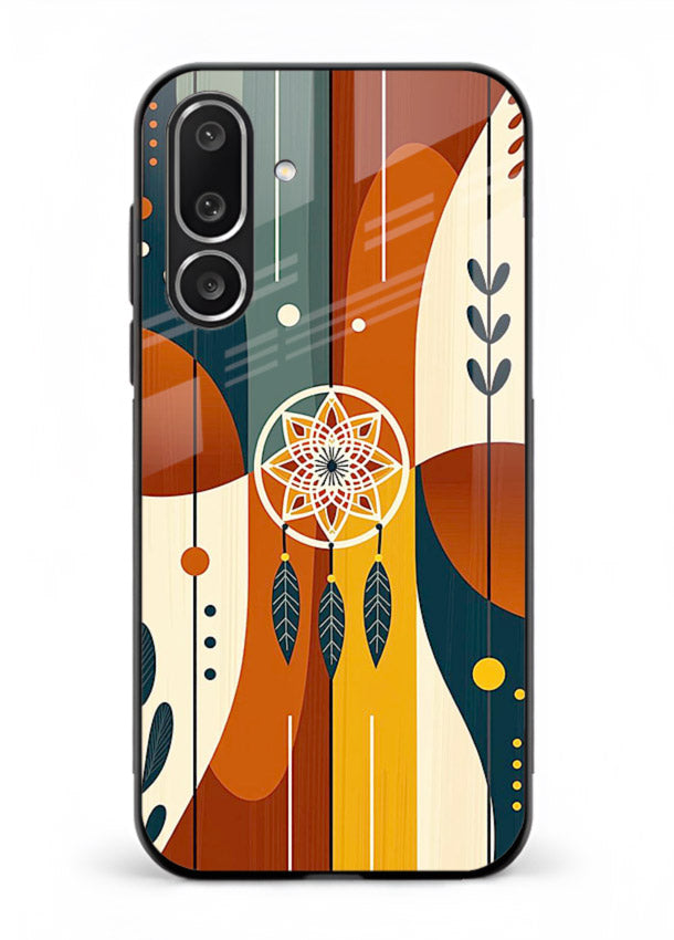 Boho Dreamcatcher Art boho dreamcatcher pattern Samsung F56 5G glass back cover