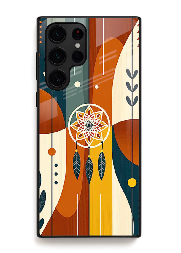 Boho Dreamcatcher Art boho dreamcatcher pattern Samsung S24 Ultra glass back cover