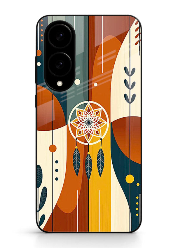 Boho Dreamcatcher Art boho dreamcatcher pattern Samsung S25 Edge glass back cover