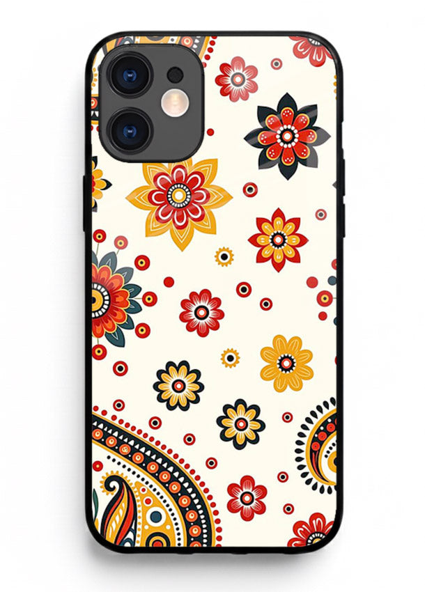 Boho Floral Mandala warm boho patterned iphone 11 glass back cover