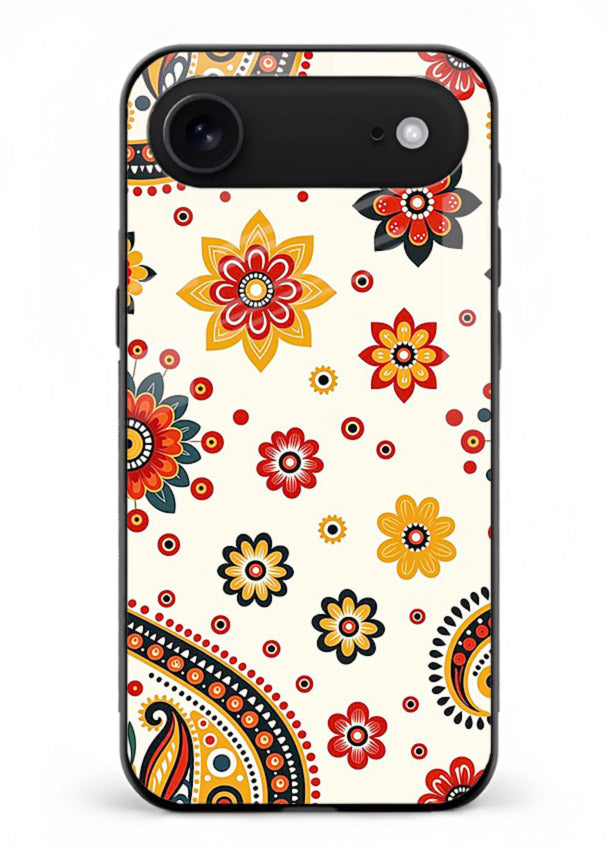 Boho Floral Mandala warm boho patterned iphone 18 air glass back cover