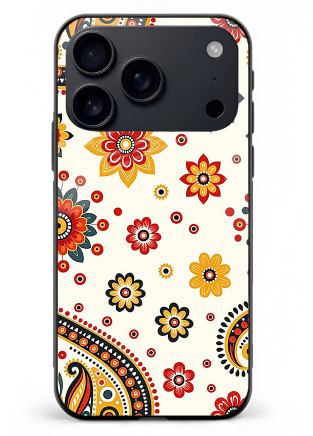 Boho Floral Mandala warm boho patterned iphone 18 pro max glass back cover