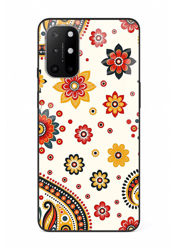 Boho Floral Mandala warm boho patterned OnePlus 8T glass back cover